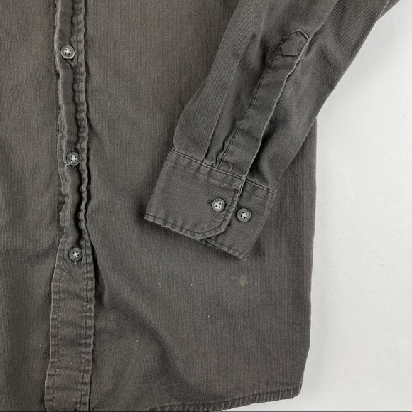 Wrangler Button Up Shirt Mens Small Gray Long Sleeve - Picture 4 of 7